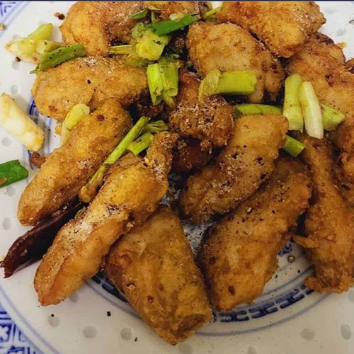 Sweet and tangy battered pepper chicken