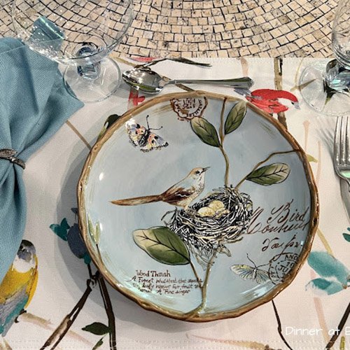 A Charm of Finches for a Late Spring Table Setting