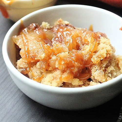 Muffin Mix Caramel Apple Cobbler