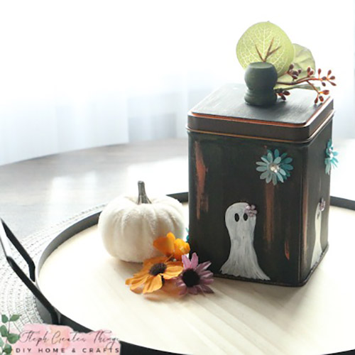 Upcycle Your Tea Tin for Halloween